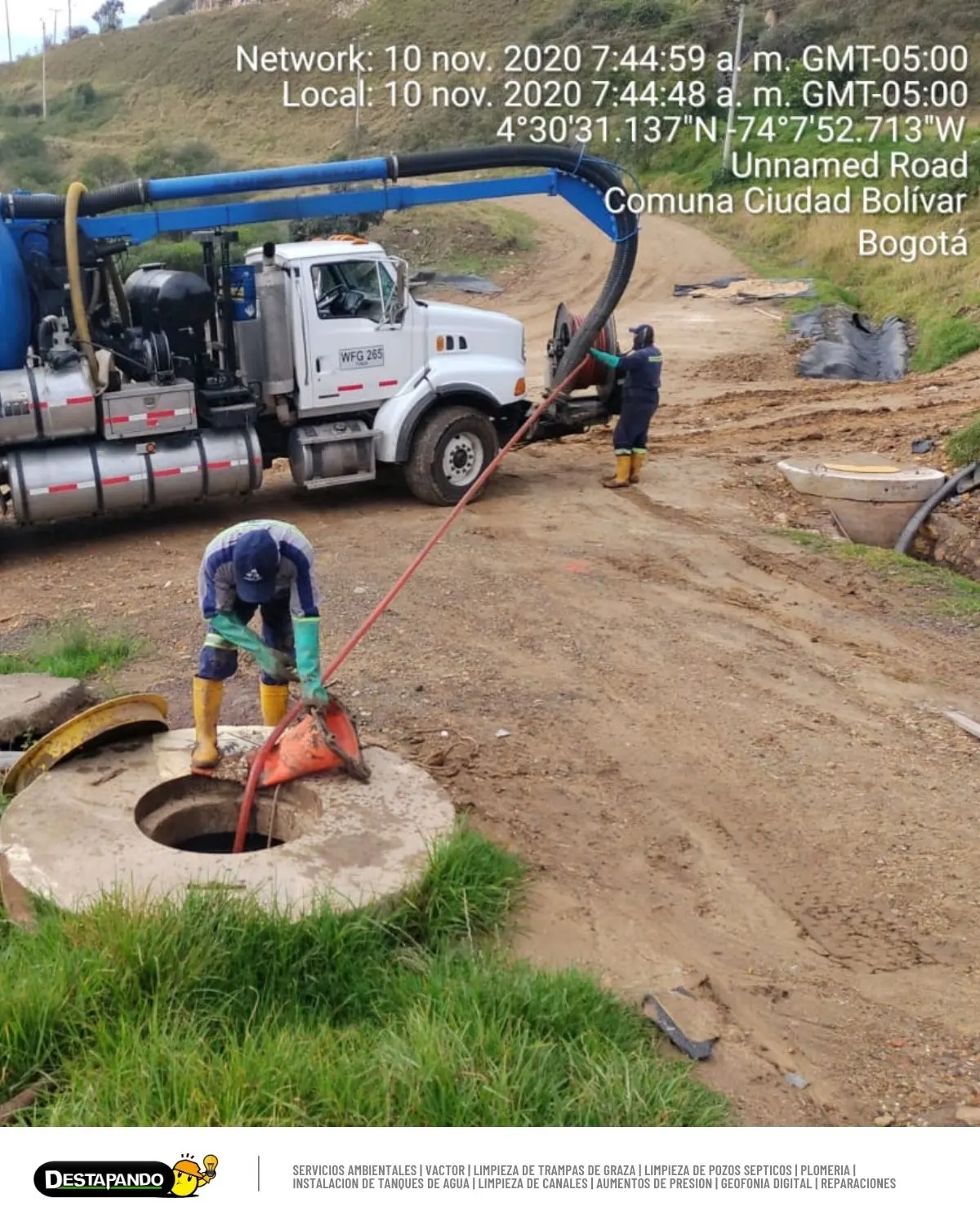 Servicio de Vactor 24 horas en Mosquera